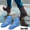thumbnail image 3 of Unique Bargains Unisex Waterproof Reusable Rain Shoe Covers Ankle high top Boots Non-Slip Light Blue Size XXXL, 3 of 6