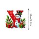 thumbnail image 3 of Cartas personalizadas para árbol de Navidad - 26 adornos de acrílico para decoración navideña caseras con sombreros de Papá Noel, 3 of 3