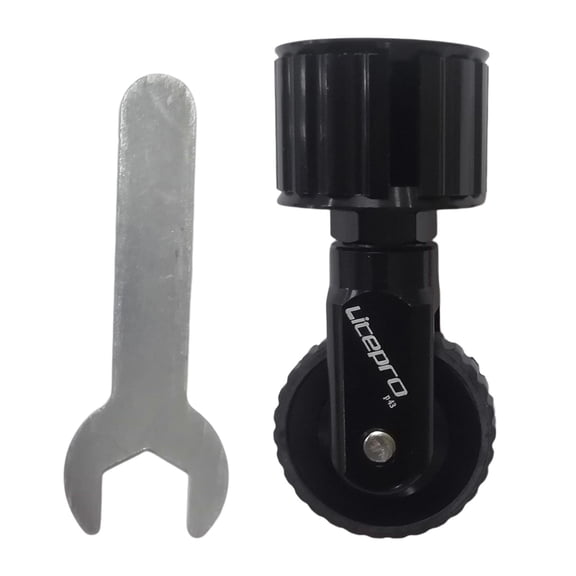 Patinete plegable Easy Wheel con tija de sillín de 33,9 mm, rueda EZ, para viajar, empujar y ayudar Negro