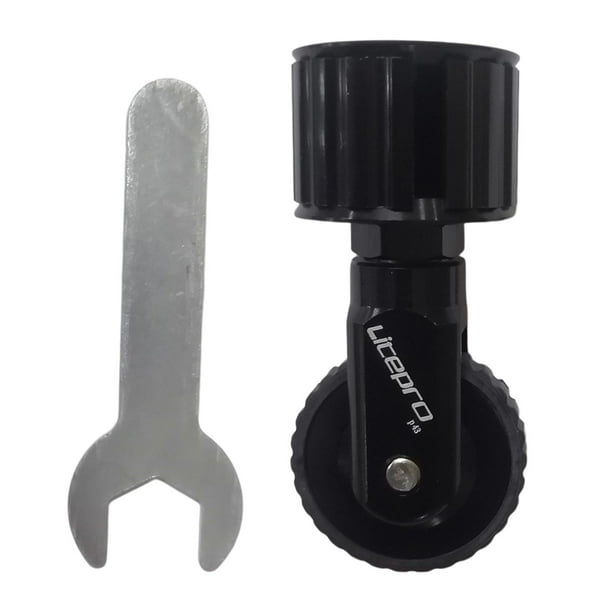 Rueda plegable de aleación integrada Easy Wheel Tija de sillín de 33,9 mm Luz montada en la tija de sillín Negro