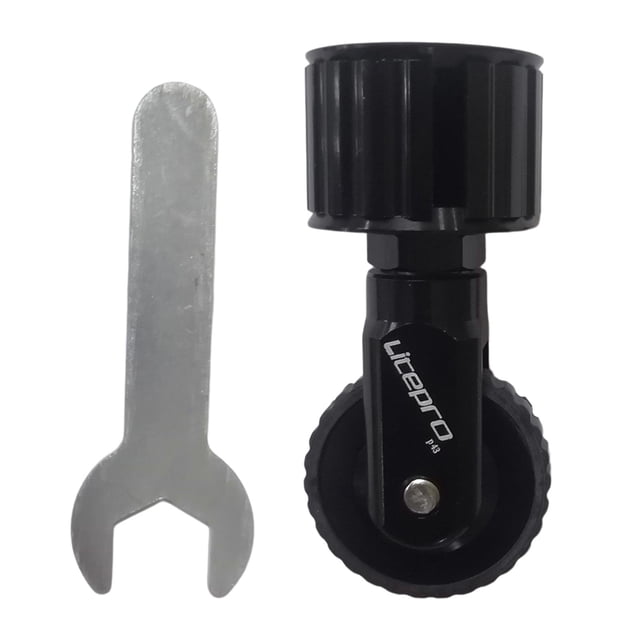 Patinete plegable Easy Wheel con tija de sillín de 33,9 mm, rueda EZ, para viajar, empujar y ayudar Negro