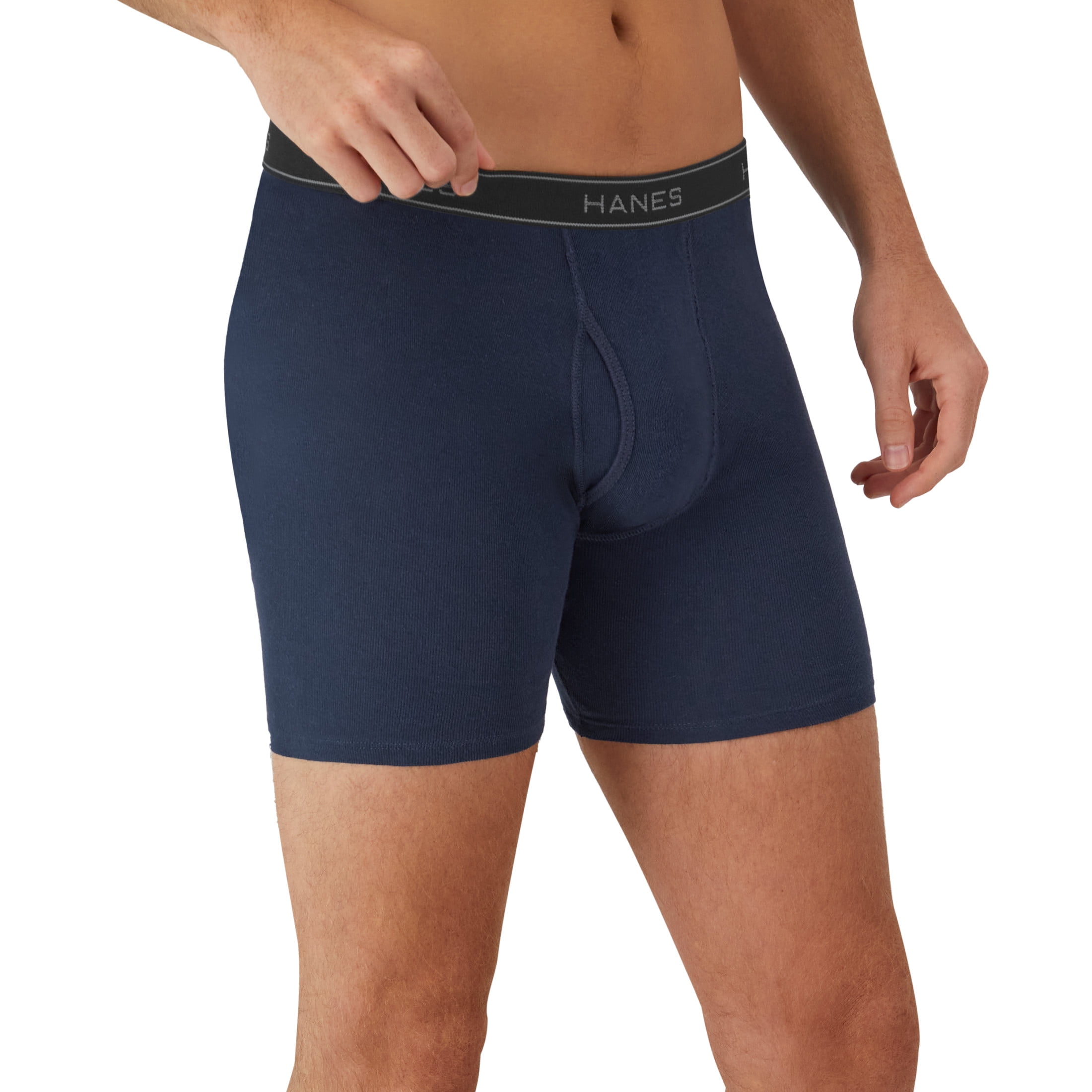 Underwear Boxer Briefs, 6-Pack, Moisture-Wicking Underwear, Cotton, Solids