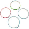 thumbnail image 1 of 4pcs Embroidery Hoops Bamboo Circle Cross Stitch Hoop Dreamcatcher Rings for Art Craft Sewing 5cm, 1 of 8