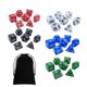 thumbnail image 2 of Juego de dados poliédricos acrílicos de 35 piezas, juguetes de enseñanza de matemáticas duraderos, dados rodantes para juegos de mesa, juegos de mesa, , estilo D Hugo dados de juego, 2 of 10