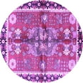 thumbnail image 1 of Ahgly Company Indoor Round Persian Purple Traditional Area Rugs, 6' Round, 1 of 4