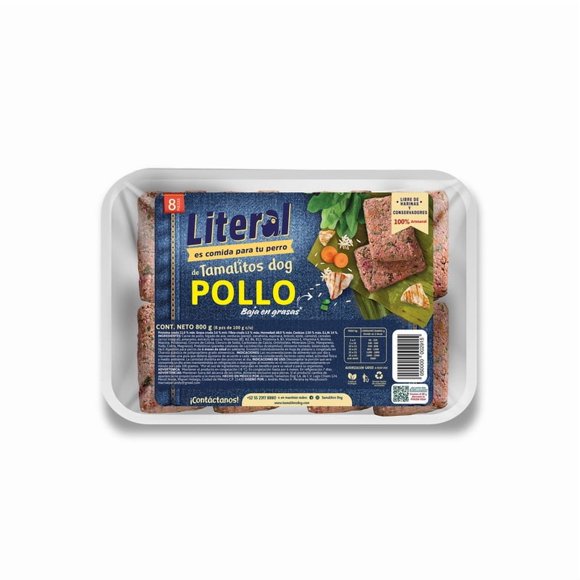 Alimento congelado para perro Tamalitos Dog Pollo 800 gr