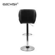 Elecwish Urban Hipster Bar Stool with 360-Degree Swivel & Adjustable Height, Black, Set of 2