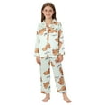 thumbnail image 2 of RUTAYY Children Girls Outfits Cartoon Animal Print Long Sleeve Tops and Pants Soft Home Wear Loungewear Comfortable Breathable Relaxed Holiday Clothing Sets, 2 of 9