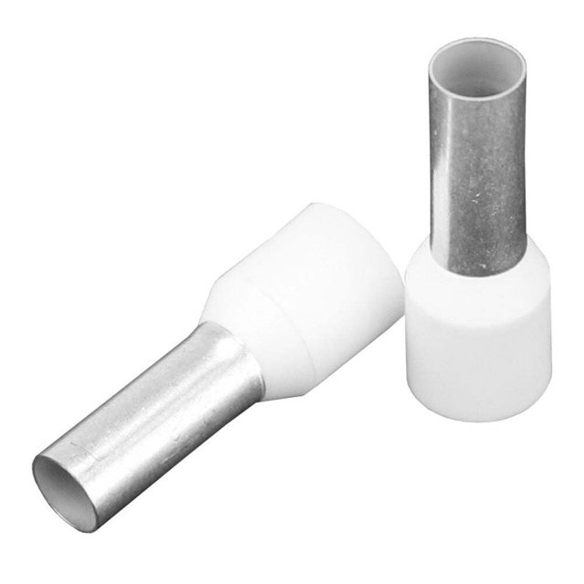 Férula de alambre Pacer Ivory, 8 AWG, 12 mm de longitud, paquete de 10