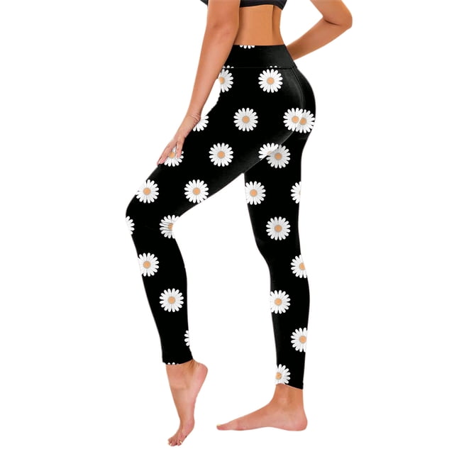Leggings Décontractés à Imprimé Floral pour Femmes Pantalons de Course Extensibles Confortables