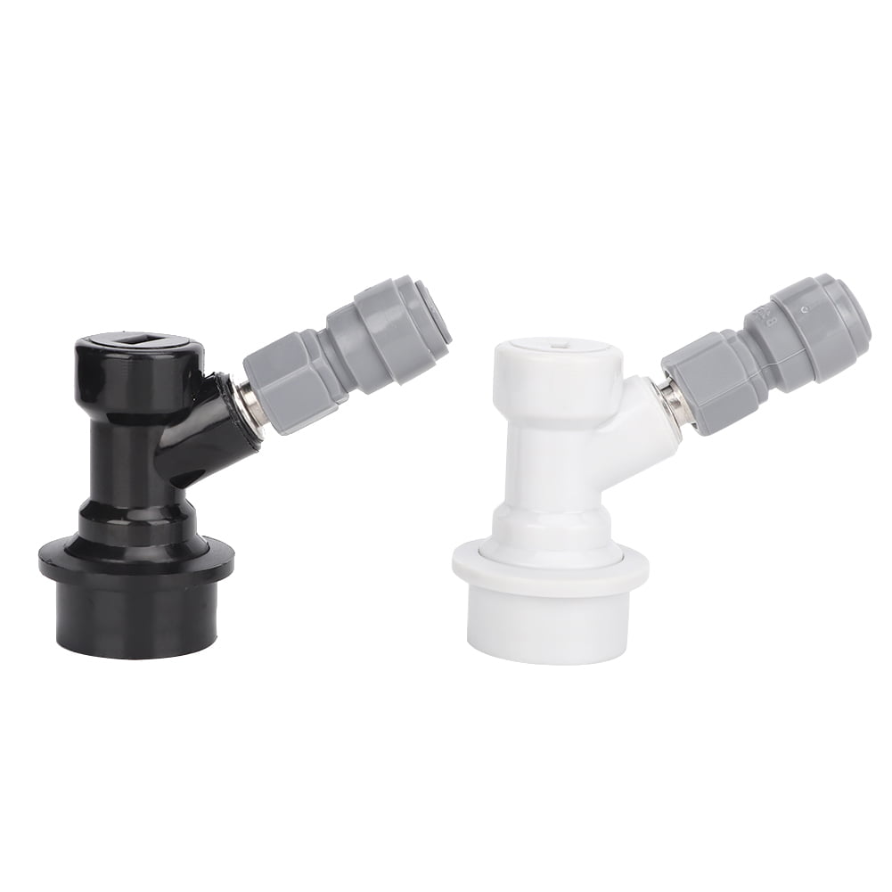 2 Pack Ball Lock Keg Connector Set with 8mm-1/4in FFL Quick Push-Fit Connector for Home Brewing 