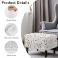 thumbnail image 6 of Xixirimido Abstract Boho Geometric Art Pattern Stretch Ottoman Cover Rectangle Footstool Slipcover Folding Storage Stool Protector Nonslip Footrest Ottoman Cover with Elastic Bottom, Large, 6 of 7