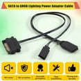 thumbnail image 2 of Computer ARGB Controller PC Case RESET Control Sata to ARGB Reset Power Cable PC 5V 3Pin Lighting Controller Black, 2 of 7