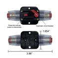 thumbnail image 2 of 150A Inline Circuit Breaker 12V-48V DC with Manual Reset Stereo Audio Amplifier Waterproof for Automotive Marine Boat RV Audio System Protection (150A), 2 of 3