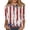 505_White, variant on Red, White And Blue Elbow Length Tee Shirts for Women 3/4 Sleeve Womens Tops 4th of July Casual Crewneck USA Flag Stripes Patriotic T USA Stars Stripes Crew Neck T Shirts White