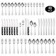 thumbnail image 4 of Juego de vajilla de acero inoxidable de 48 piezas, cuchillo para carne estilo occidental, cuchillo para la cena, cuchara principal para la cena, tenedor, cuchara de postre, 4 of 6