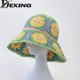 thumbnail image 2 of INS-sombrero de paja de playa hecho a mano para mujer, sombrero tejido a mano con flores de verano, sombrilla, sombrero de pescador, sombrero de cubo transpirable, 2 of 4