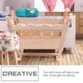 thumbnail image 4 of Unpainted Wood Baby Cradle Model Figurine Toy For 1/12 Scale Doll House Scene Building And Nursery Room Display Decors, 4 of 13