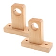 thumbnail image 3 of 2 soportes de madera para barra de cortina, soporte de extremo de madera, resistentes, fáciles de instalar. Agujero individual, 3 of 9