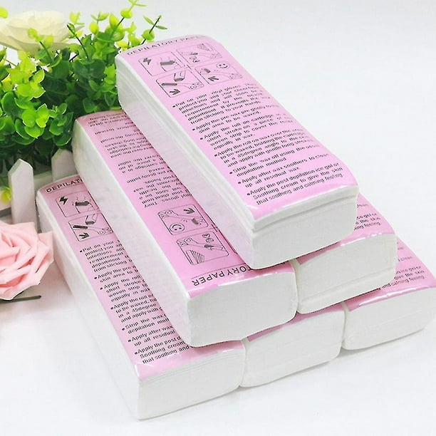 100 piezas de tiras de cera para depilación profesional, papel de cera de tela no tejida, herramienta de belleza depilatoria para eliminar el vello de las piernas, nuevo