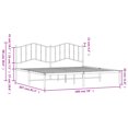 thumbnail image 4 of vidaXL Metal Bed Frame with Headboard White 193x203 cm, 4 of 5