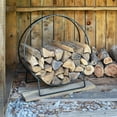 thumbnail image 2 of Achla Designs Minuteman International Medium Log Holder Hoop, 36 Inch Tall, Black, 2 of 5