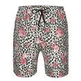 thumbnail image 3 of Vsdgher Rose Mix Leopard 3 Men's Beach Shorts, Surfing shorts, Swim trunks, Quick Dry Swim Trunks for Surfing Beach Fun -Large, 3 of 6