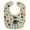 Salt & Pepper, variant on Pawprints Standard Schnauzer Black Baby Bib