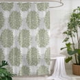 thumbnail image 2 of Xipuska Sage Green Dahlia Shower Curtain - Water Repellent Fabric Shower Curtains Washable, Country Grey Flowers Floral Farmhouse Decorative Cloth Bathroom Curtains Modern Bath Decor 36"x72", 2 of 6