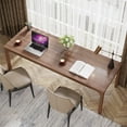 thumbnail image 4 of Tribesigns 78.7 inches Extra Long Computer Desk 2 Person, Extra Wide Double Office lndustrial Writing Workstation with Adjustable Foot Pads for Home Office Table, Brown, 4 of 5