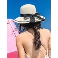 thumbnail image 1 of 1pc Women's Solid Color Straw Sun Hat, Summer Sun Protection, Weave, Fisherman's Hat, Suitable For Beach Vacation, 1 of 1