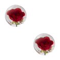 thumbnail image 2 of maskred Resin Crystal Ball Timeless Addition To Collection Crystal Ball With Flower Rose 8cm 2Set, 2 of 6