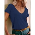 thumbnail image 4 of Women's Classic Fit T Shirts Short Sleeve V Neck Casual Tee Shirt Summer Tops, 4 of 4