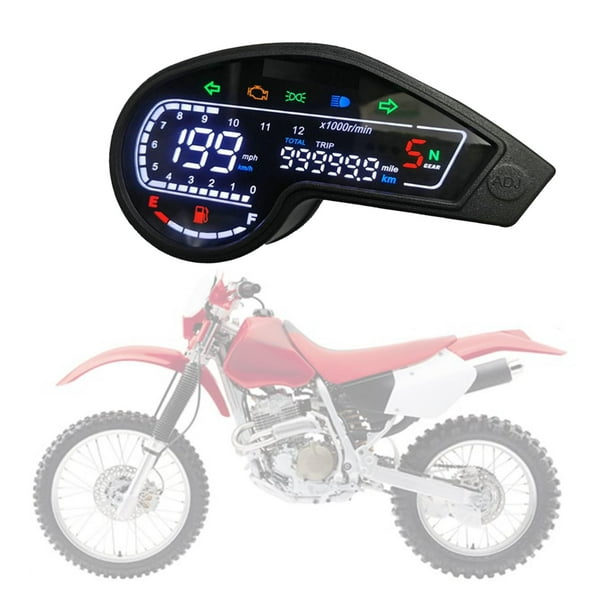 Tablero digital,Indicador de tacómetro de odómetro de velocímetro de motocicleta,LED LCD Digital Velocímetro Tacómetro Odómetro,Medidor multifunción de 199 kmh con indicador,Medidor de Salvador Tablero digital