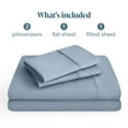 thumbnail image 3 of Bare Home Premium 1800 Collection 4-Piece Bed Sheet Set, California King, Dusty Blue, 3 of 11