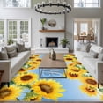 thumbnail image 3 of 5'x8' Area Rugs, Sunflowers Indoor Outdoor Area Rug for Living Room Bedroom, Yellow Summer Botanical Elegant Flowers Washable Bathroom Rugs Kitchen Floor Carpet Mats Home Decor Aesthetic, 3 of 8