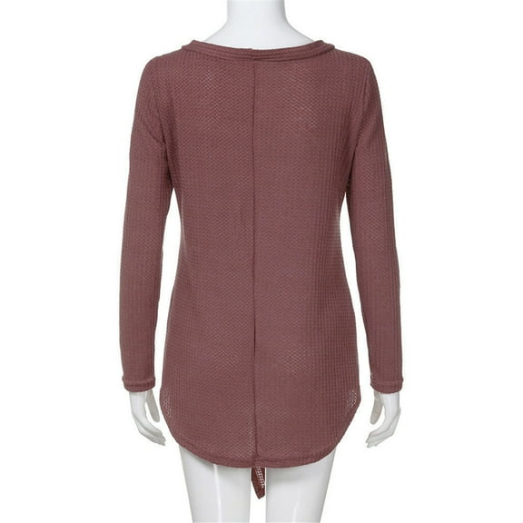 CAICJ98 Womens Cardigan Women Crewneck Long Puff Sleeve Button Crochet Knit Cardigan Sweater with Pockets Pink,XL