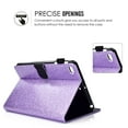 thumbnail image 7 of iPad mini 4 Case, iPad mini 2 3 Case Cover, Allytech PU Leather Folio Glitter Sparke Full Protective Multi Angle Stand Auto Sleep Wake Case Cover with Pencil Holder for Apple iPad mini 1 2 3 4, Purple, 7 of 7