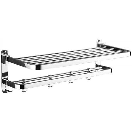 Bath Towel Rack, Towel Rack with Two Levels of Architecture, Folding Towel  Rails Wall Mounting Bracket, 4 Removable Hooks and Adjustable Towel Rail.（Stainless  Steel）-60CM | Walmart Canada