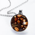 thumbnail image 2 of Thanksgiving Oak Women's Circular Glass Pendant Necklace - Elegant Jewelry for Women, 2 of 5