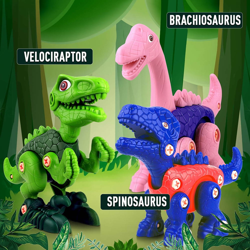 Kepooman Dinosaur Figures Playset for Kids, STEM Construction Building Toys for Kids 5-7, Dinosaur Toys Birthday Kepooman Dinosaur Figures Playset for Kids, STEM Construction Building Toys for Kids 5-7, Dinosaur Toys Birthday