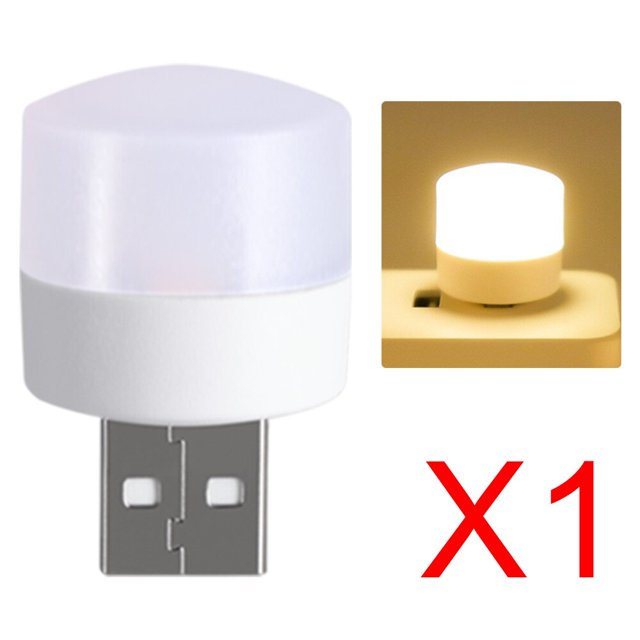 Mini Lámpara LED USB portátil 5V 1.2W Lámpara de lectura de luz de libro súper brillante para Power Bank PC Laptop Notebook Tan Jianjun unisex