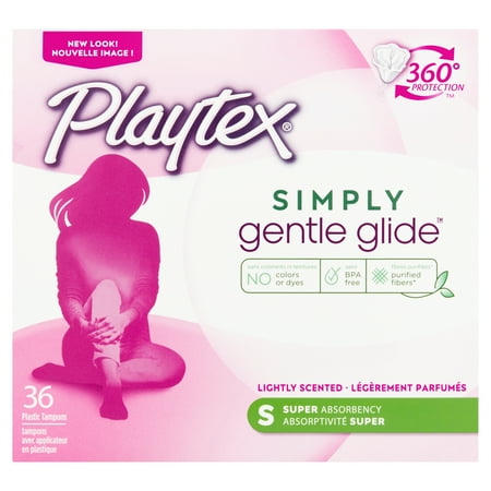 Playtex Simply Gentle Glide Tampons Scented Super Absorbency - 36 Count