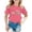 AB196 Pink, variant on Tisuna Teen Girls Third Grade T Shirts Letter Print Short Sleeve Crew Neck Tops Regular Fit Kids Back To School T-Shirts Size 1-2 Years Blue