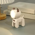 thumbnail image 4 of Lámparas De Plástico Mini luz nocturna recargable por USB con diseño de dinosaurio y ciervo para decoración de escritorio, color beige (1 unidad) JASKFLY, 4 of 9