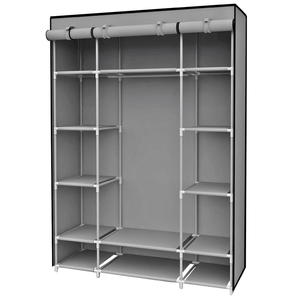 Sunbeam Free Standing Storage Closet With 13 Shelves & Roll Down Covers