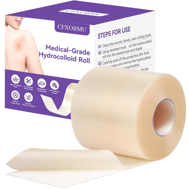 Rollo de Apósitos Hidrocoloides CFXOBMU Ultra Absorbentes e Impermeables