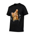 thumbnail image 2 of Tops Orange Cat Torn Cloth Funny Gifts Cat Dad Cat Mom, Cat Lover T-Shirt220gPattern Print Cotton Crew Neck T-Shirt Gift, 2 of 7