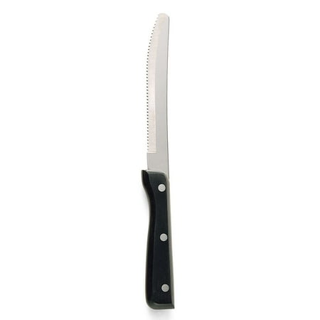 Walco 950529 Round Tip HD Steak Knife with Pakka Wood Handle - Dozen