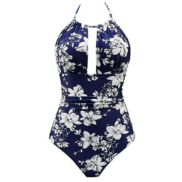 FcBaudy Womens Swimsuits One Piece Swimsuit Women Plus Size Swimsuit for Women Tankini Swimsuits for Women Ladies Swimsuit Print Swimsuit Bathing Suit Bandage Bikini Women Swimsuit